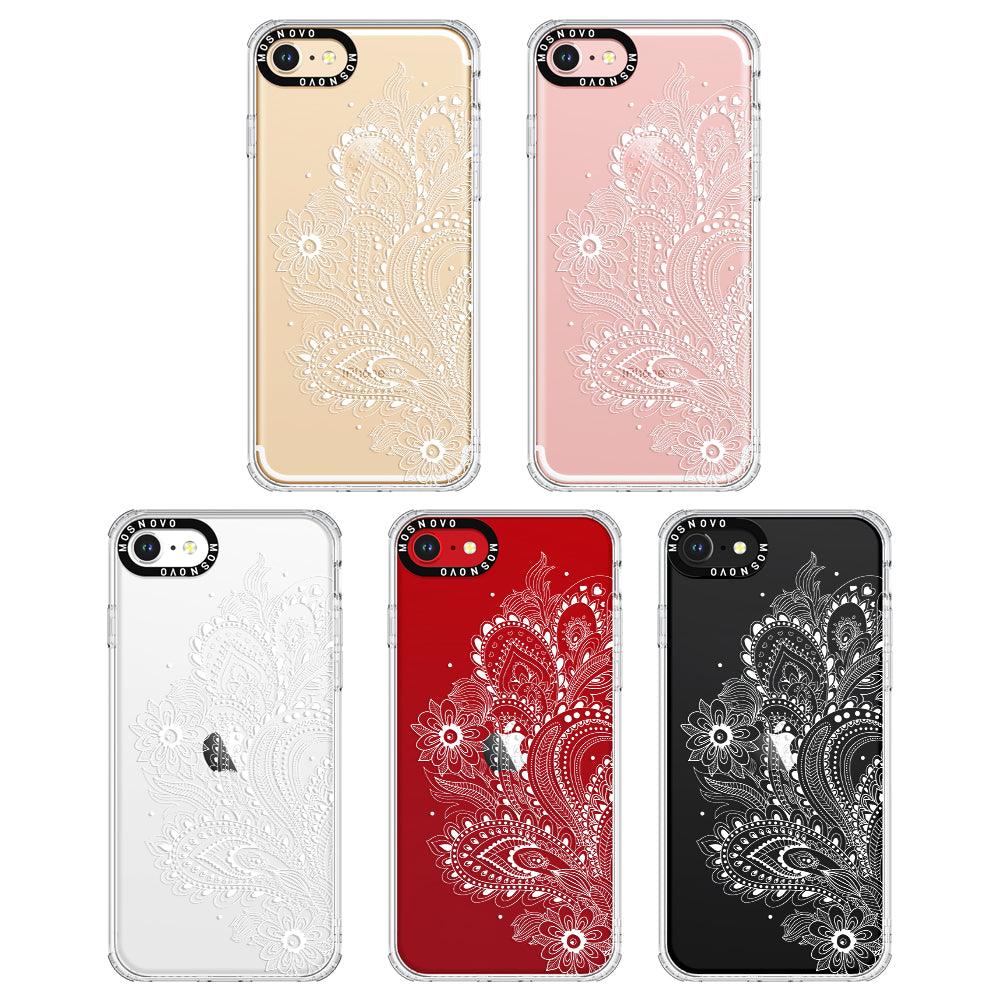 Aesthetic Flower Henna Phone Case - iPhone 8 Case - MOSNOVO