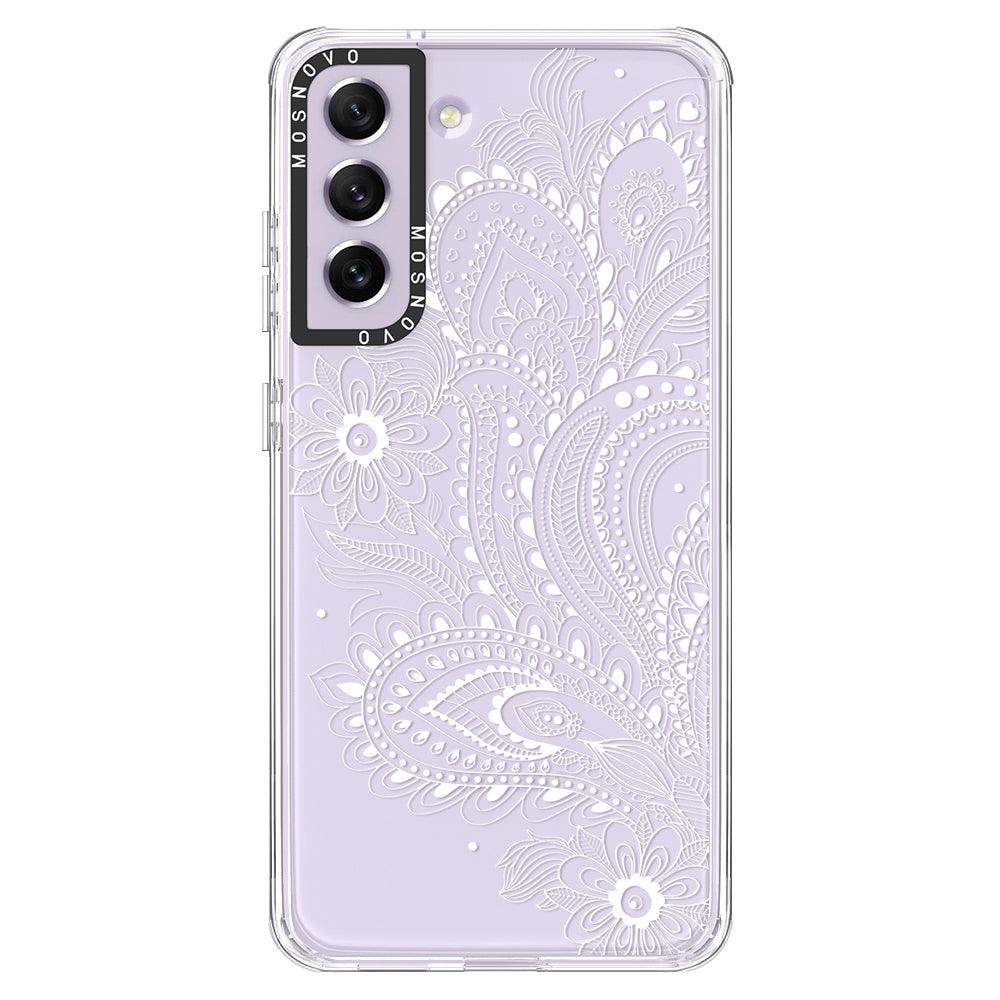 Aesthetic Flower Henna Phone Case - Samsung Galaxy S21 FE Case - MOSNOVO