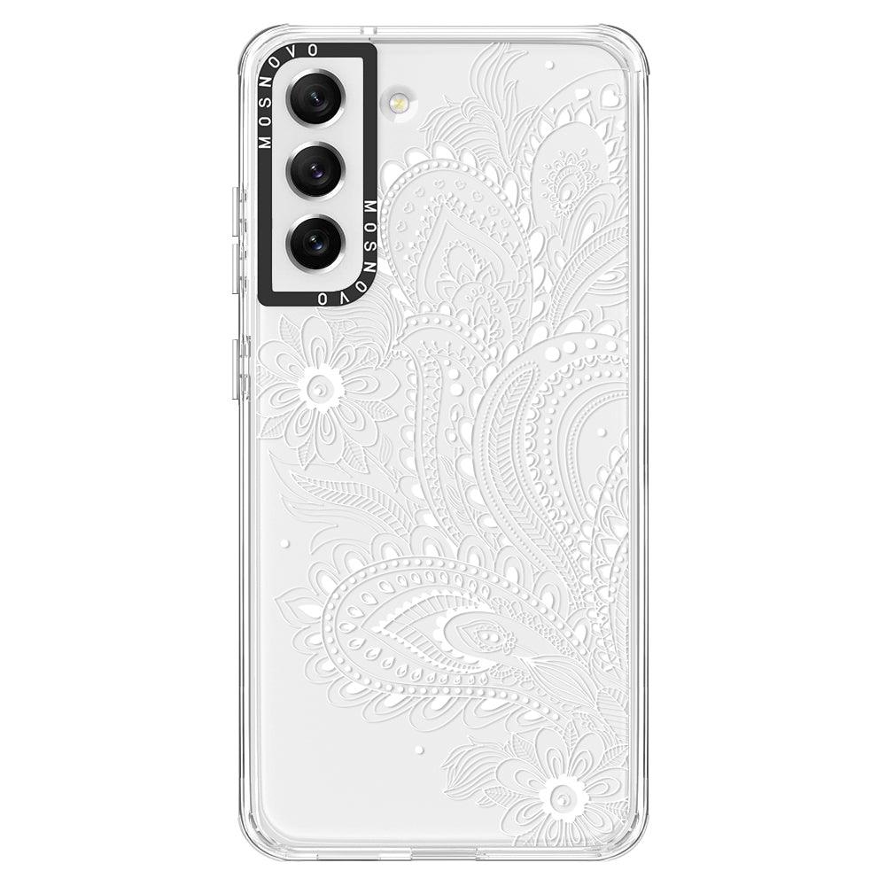 Aesthetic Flower Henna Phone Case - Samsung Galaxy S21 FE Case - MOSNOVO