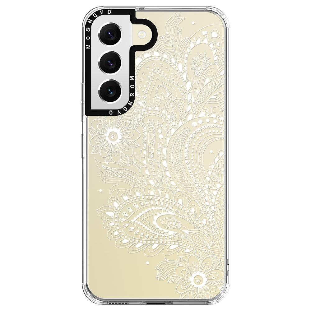 Aesthetic Flower Henna Phone Case - Samsung Galaxy S22 Case - MOSNOVO