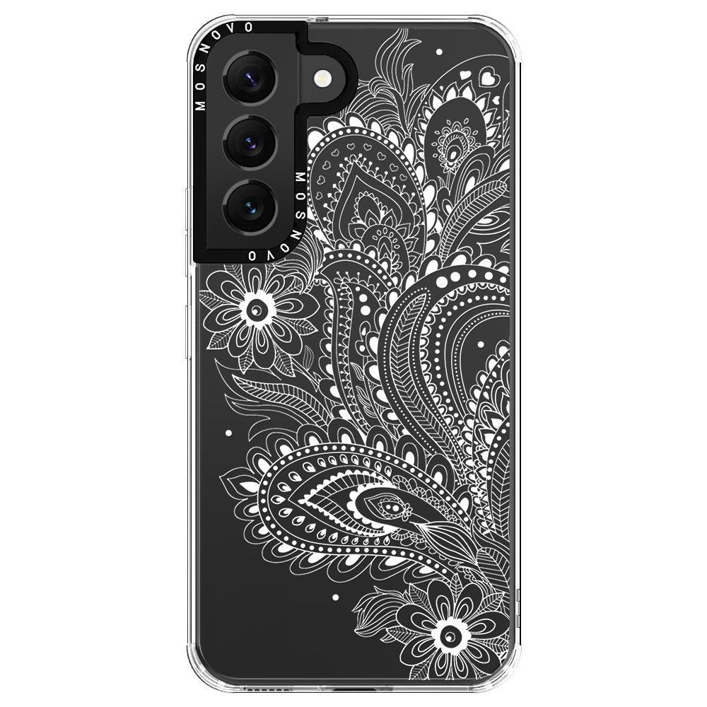 Aesthetic Flower Henna Phone Case - Samsung Galaxy S22 Plus Case - MOSNOVO