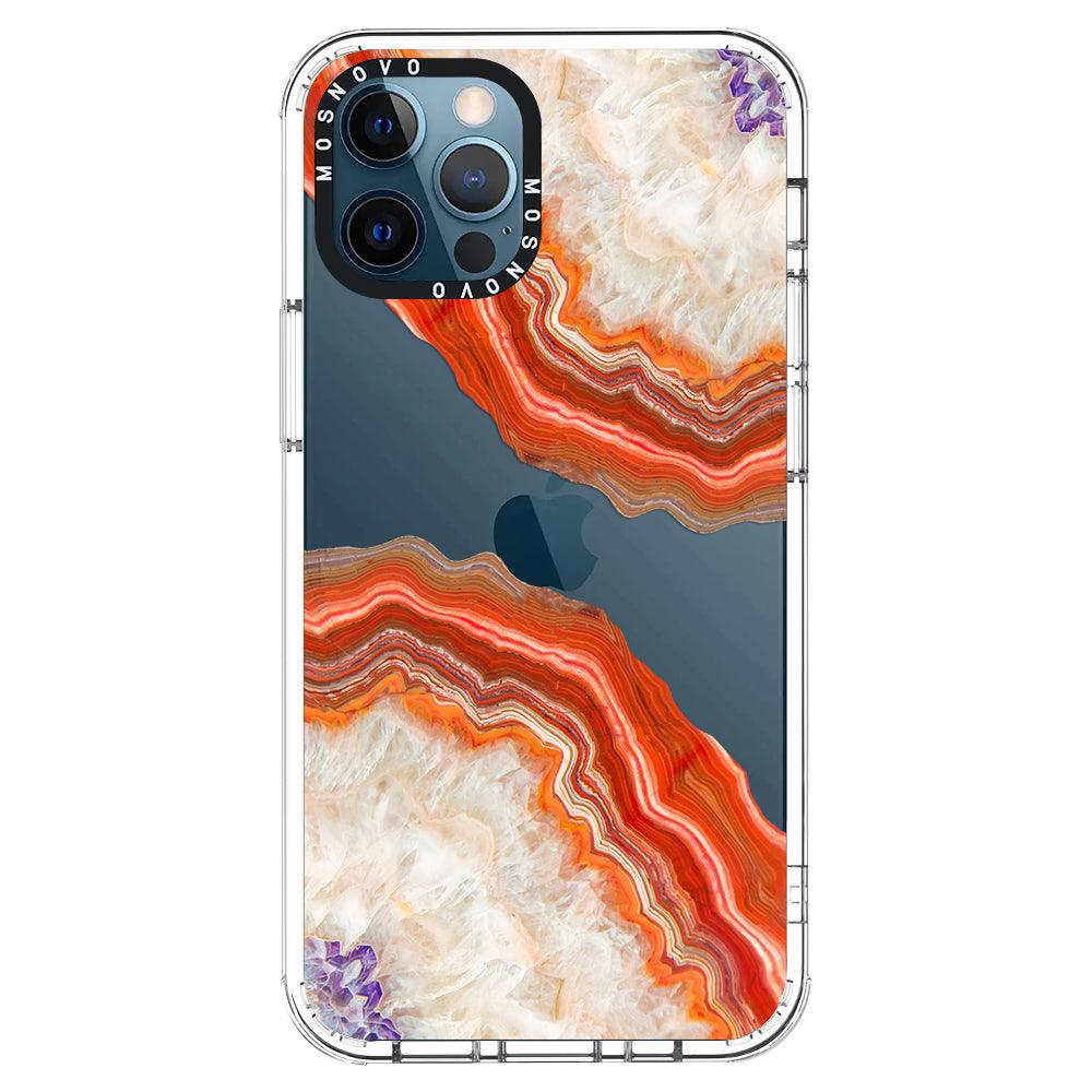 Agate Red Phone Case - iPhone 12 Pro Max Case - MOSNOVO