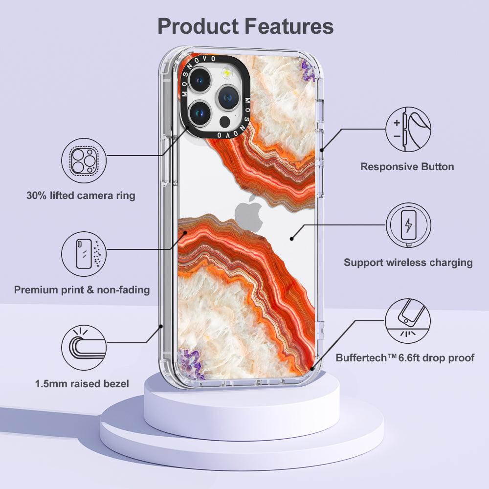 Agate Red Phone Case - iPhone 12 Pro Max Case - MOSNOVO