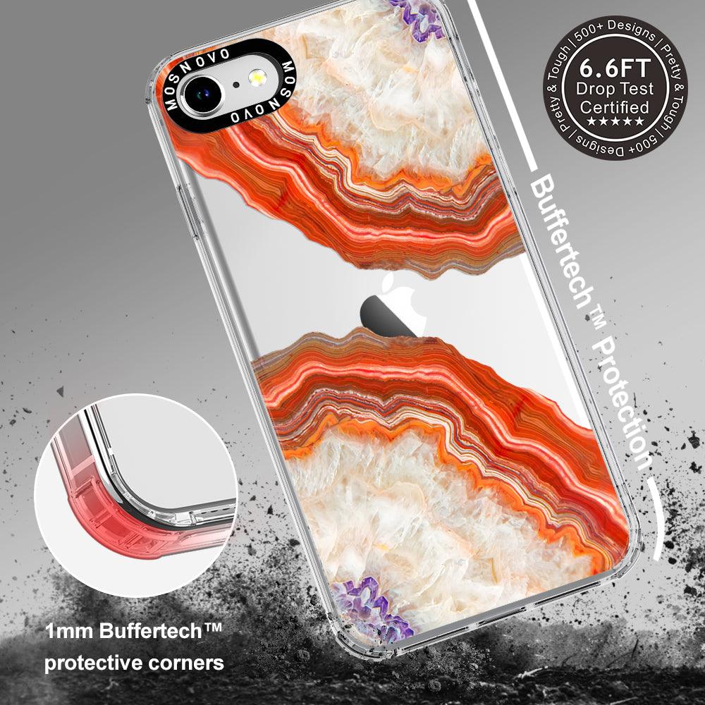 Red Agate Phone Case - iPhone SE 2020 Case - MOSNOVO