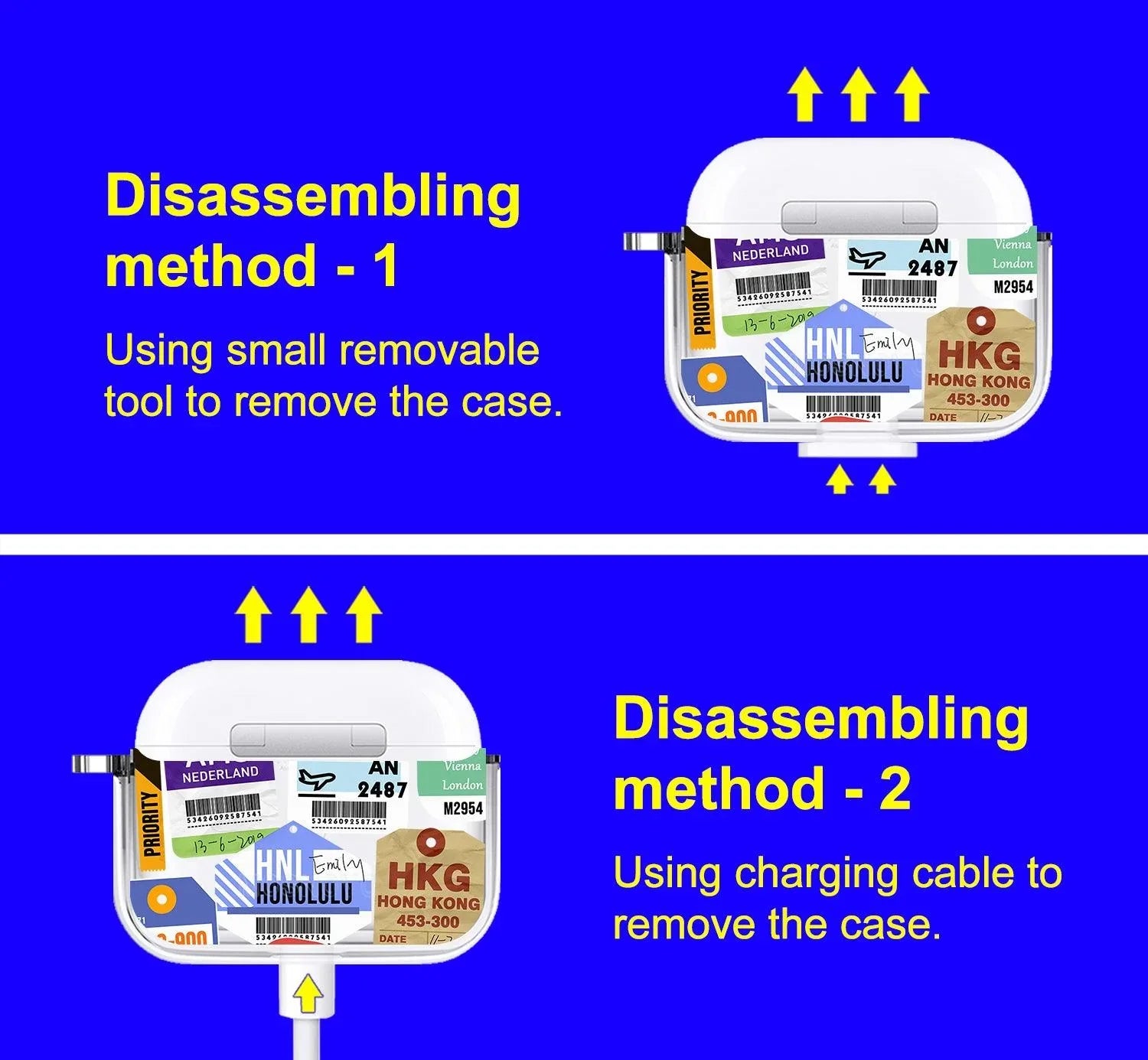 Air Ticket Labels AirPods Pro 2 Case (2nd Generation) – MOSNOVO