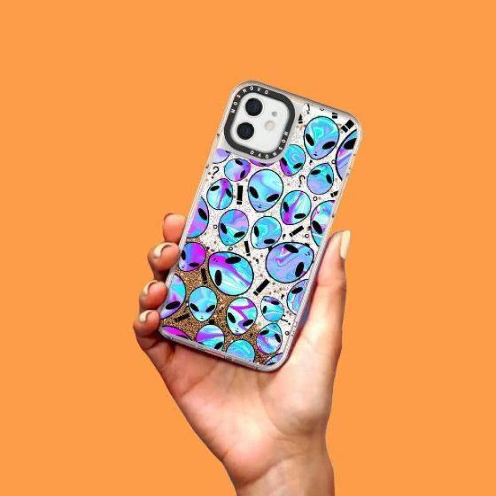 Alien Glitter Phone Case - iPhone 12 Mini Case - MOSNOVO