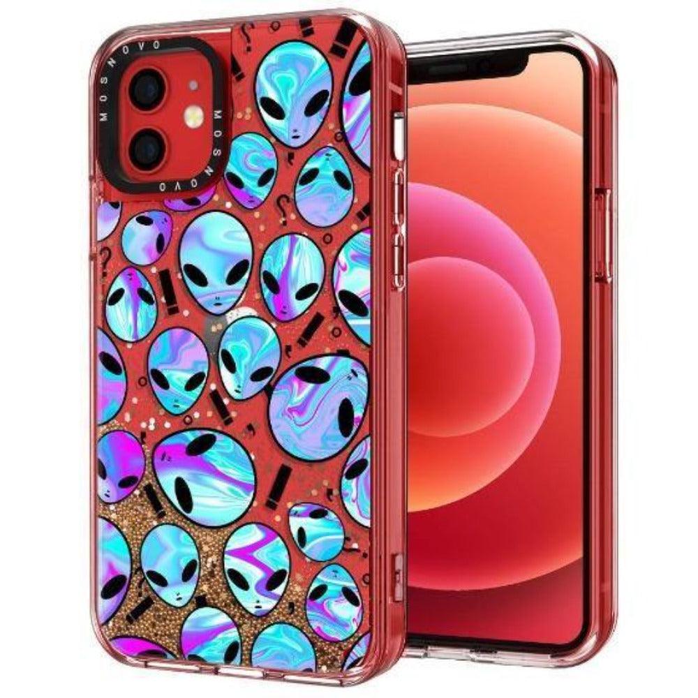 Alien Glitter Phone Case - iPhone 12 Mini Case - MOSNOVO