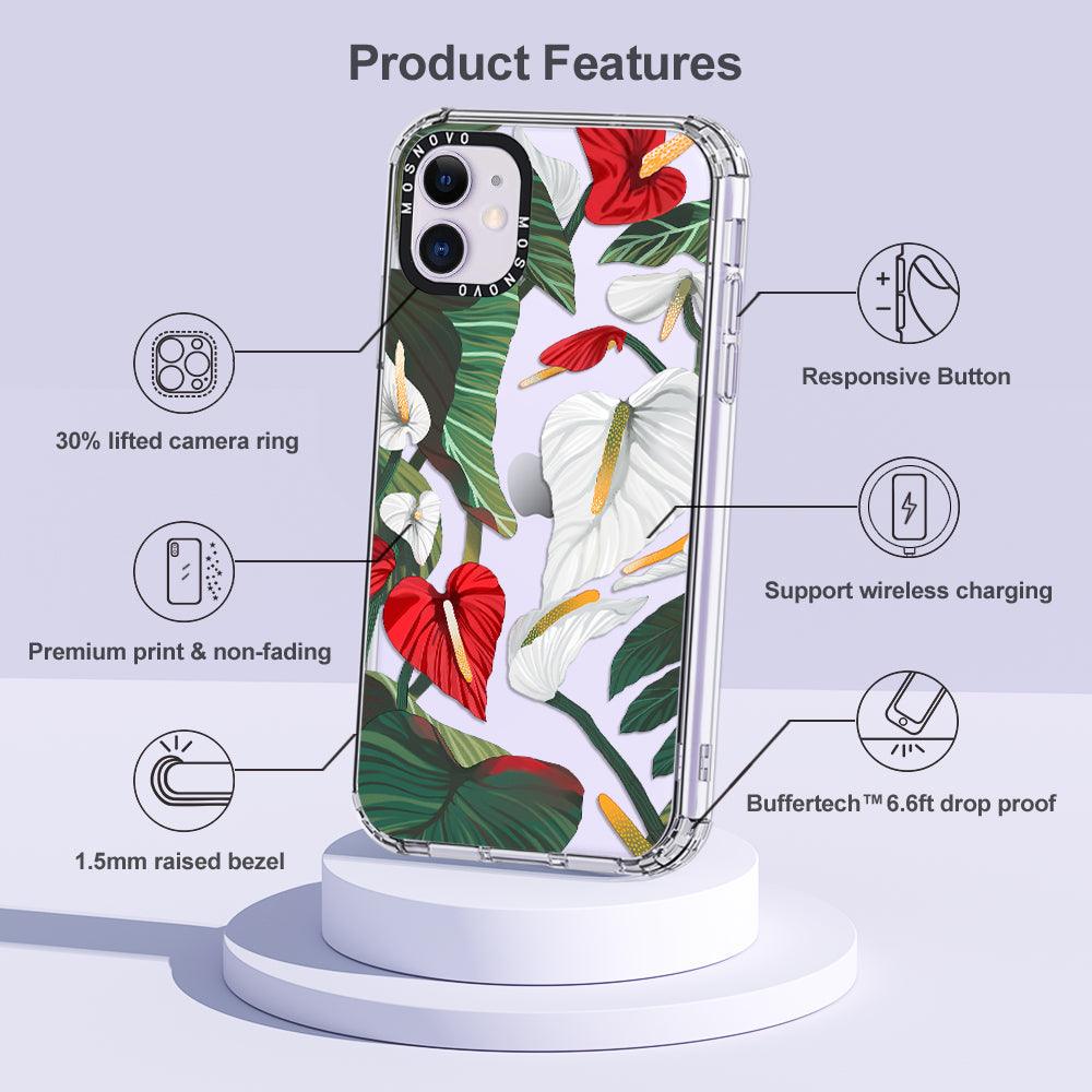 Anthurium Phone Case - iPhone 11 Case - MOSNOVO