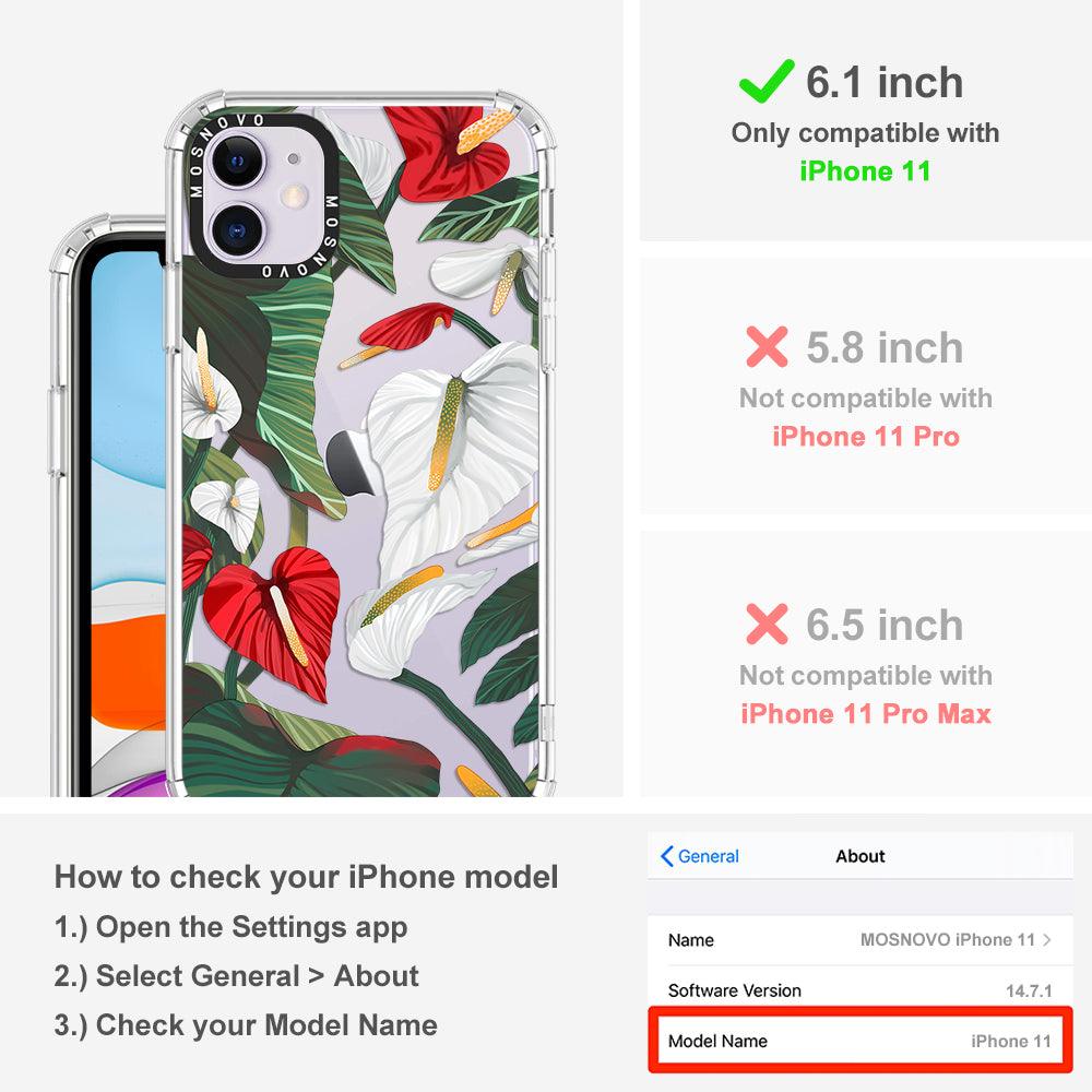 Anthurium Phone Case - iPhone 11 Case - MOSNOVO