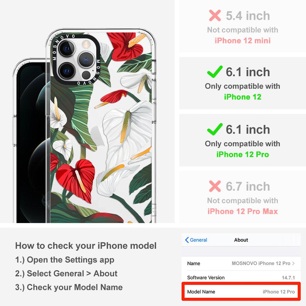 Anthurium Phone Case - iPhone 12 Pro Case - MOSNOVO