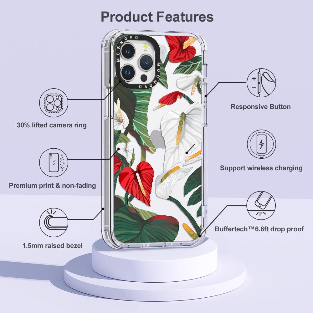 Anthurium Phone Case - iPhone 12 Pro Case - MOSNOVO