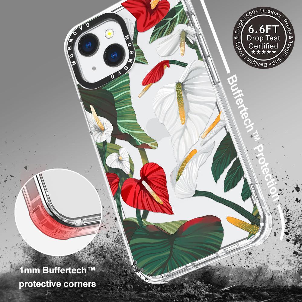 Anthurium Phone Case - iPhone 13 Mini Case - MOSNOVO