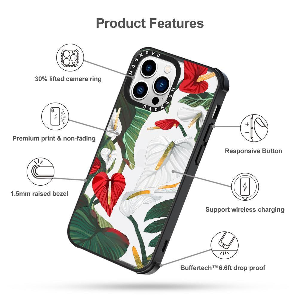 Anthurium Phone Case - iPhone 13 Pro Case - MOSNOVO