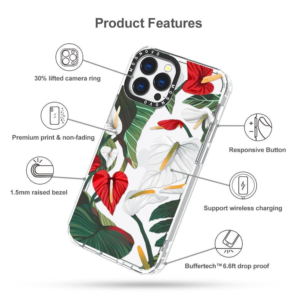 Anthurium Phone Case - iPhone 13 Pro Max Case - MOSNOVO