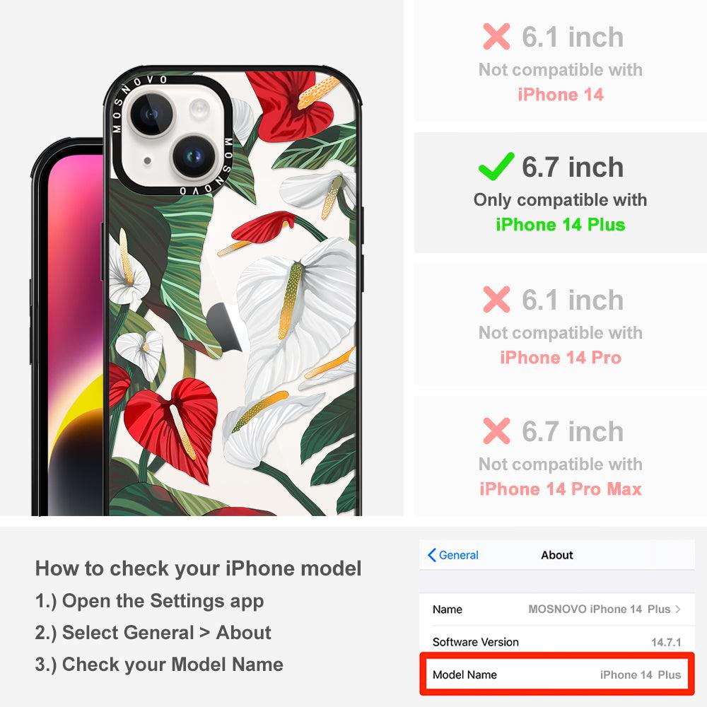 Anthurium Phone Case - iPhone 14 Plus Case - MOSNOVO