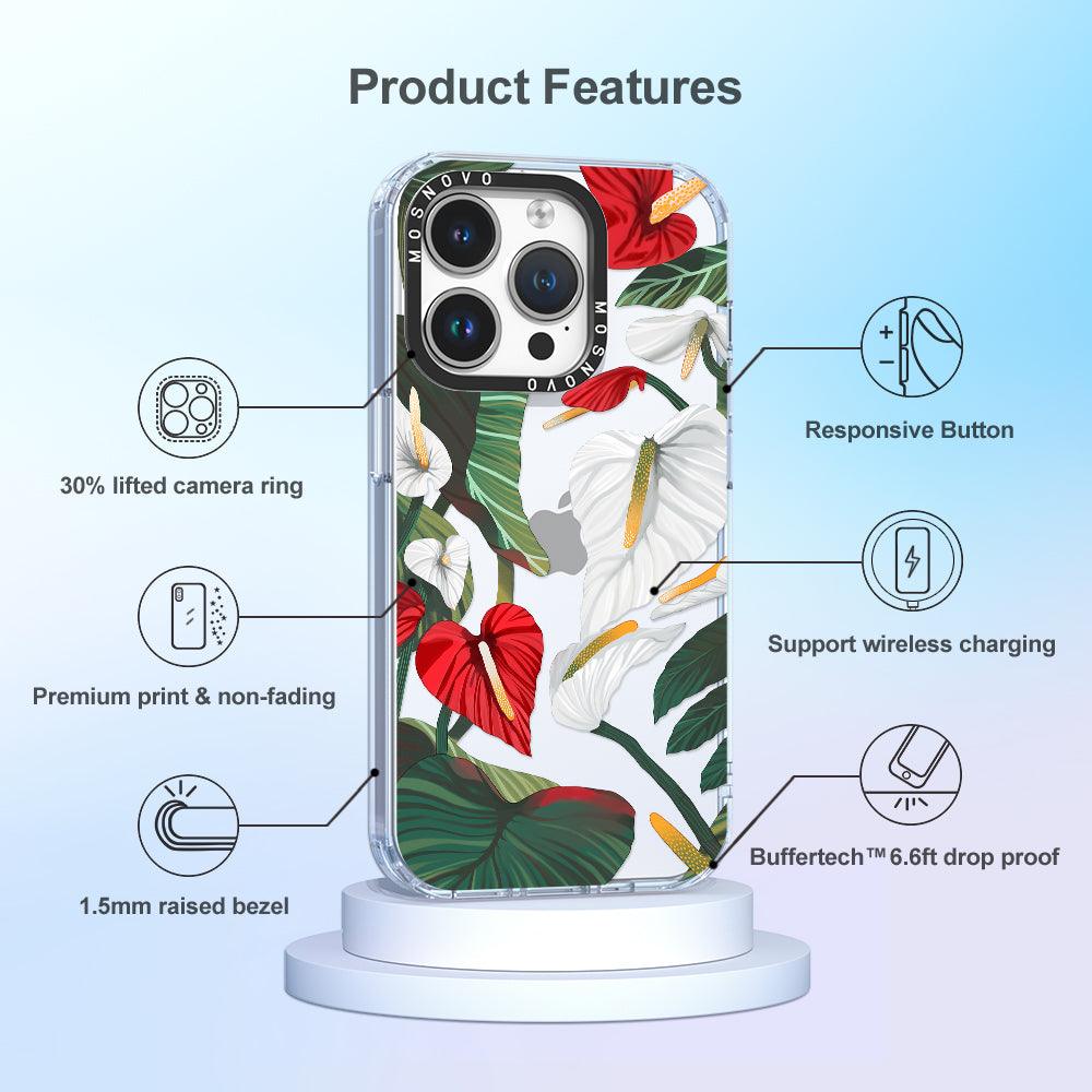 Anthurium Phone Case - iPhone 14 Pro Case - MOSNOVO