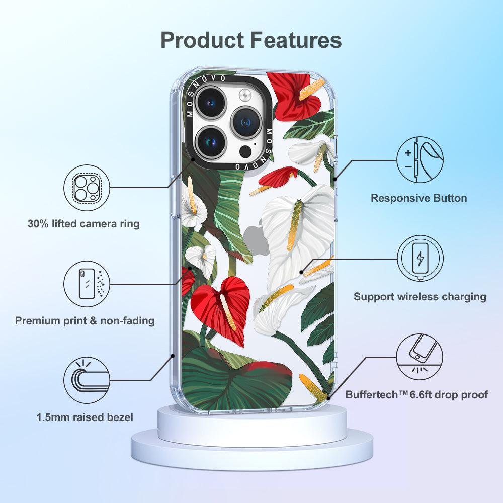 Anthurium Phone Case - iPhone 14 Pro Max Case - MOSNOVO