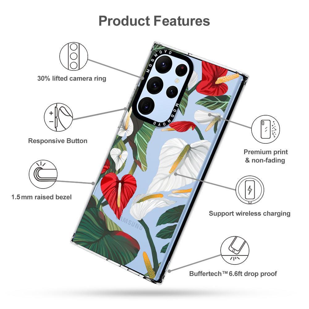 Anthurium Phone Case - Samsung Galaxy S22 Ultra Case - MOSNOVO