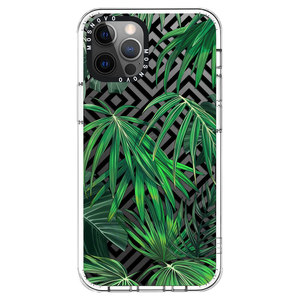 Areca Palm Pattern Phone Case - iPhone 12 Pro Max Case - MOSNOVO