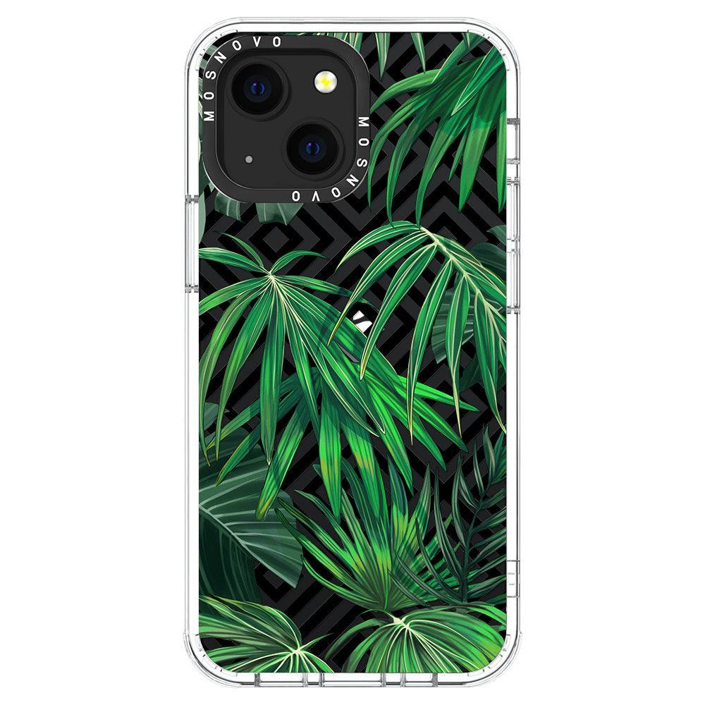 Areca Palm Pattern Phone Case - iPhone 13 Mini Case - MOSNOVO