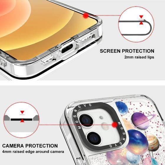 Astronaut Planet Glitter Phone Case - iPhone 12 Case