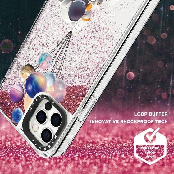 Astronaut Planet Glitter Phone Case - iPhone 12 Pro Max Case