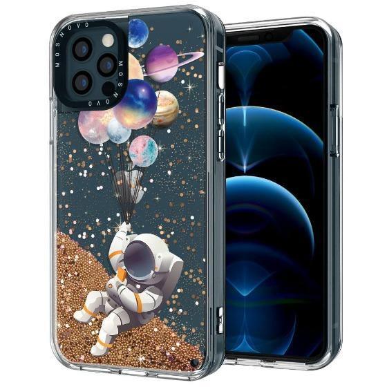 Astronaut Planet Glitter Phone Case - iPhone 12 Pro Max Case