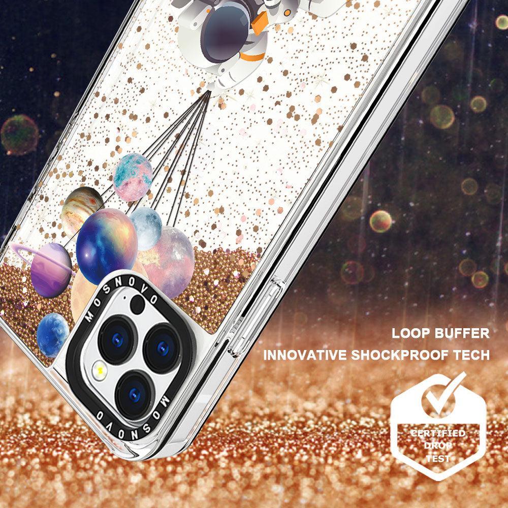 Astronaut Planet Glitter Phone Case - iPhone 13 Pro Case - MOSNOVO