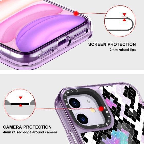 Aurora Snake Glitter Print Phone Case - iPhone 11 Case - MOSNOVO