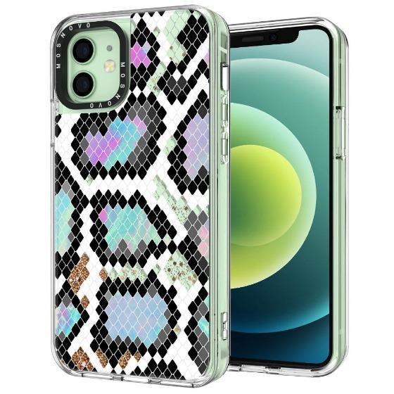 Aurora Snake Glitter Print Phone Case - iPhone 12 Case - MOSNOVO
