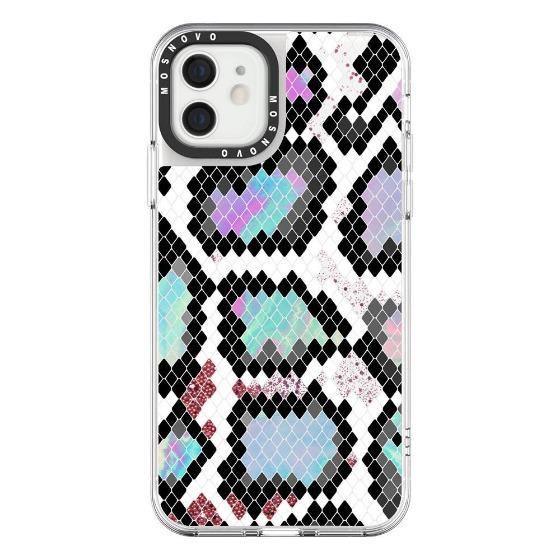 Aurora Snake Glitter Print Phone Case - iPhone 12 Mini Case - MOSNOVO