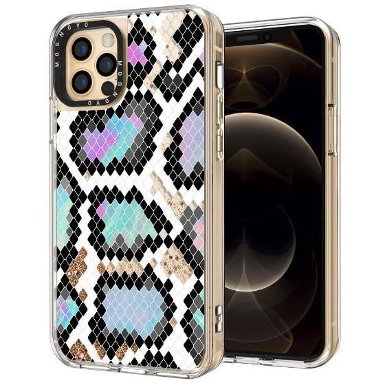 Aurora Snake Glitter Print Phone Case - iPhone 12 Pro Case - MOSNOVO