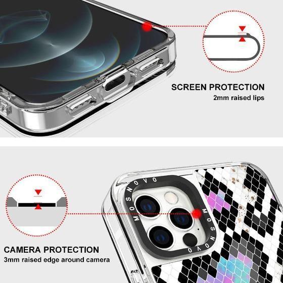 Aurora Snake Glitter Print Phone Case - iPhone 12 Pro Case - MOSNOVO