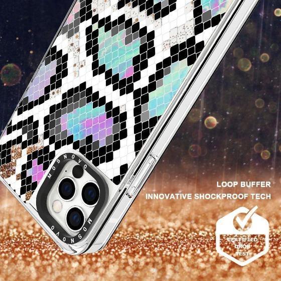 Aurora Snake Glitter Print Phone Case - iPhone 12 Pro Max Case - MOSNOVO