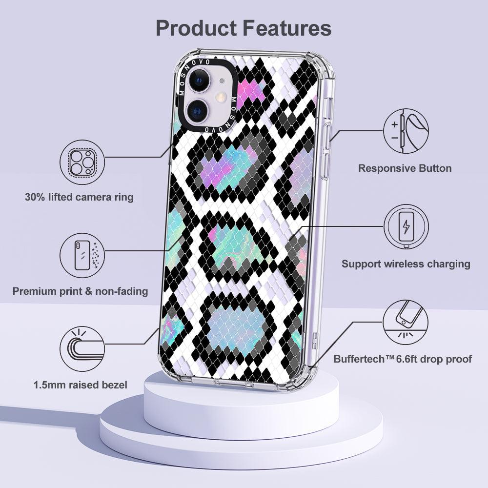 Aurora Snake Print Phone Case - iPhone 11 Case - MOSNOVO