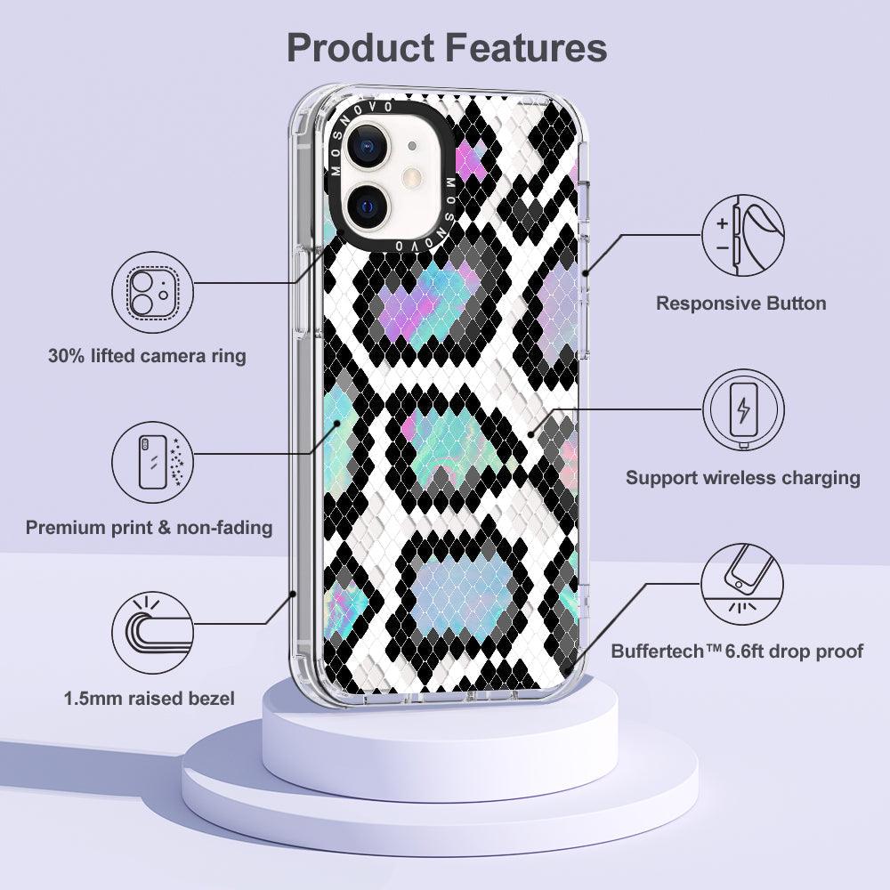 Aurora Snake Print Phone Case - iPhone 12 Case - MOSNOVO