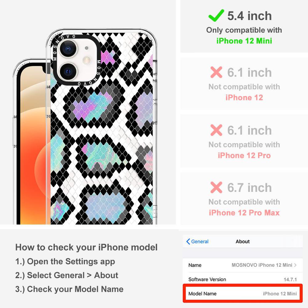 Aurora Snake Print Phone Case - iPhone 12 Mini Case - MOSNOVO