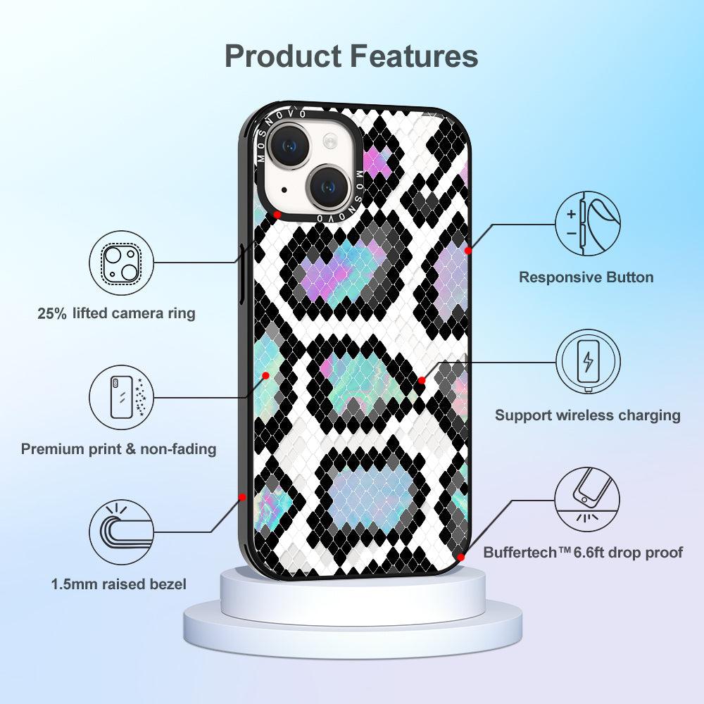 Aurora Snake Print Phone Case - iPhone 14 Plus Case - MOSNOVO