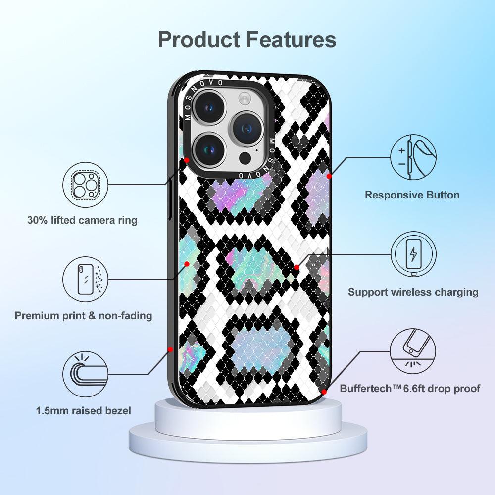 Aurora Snake Print Phone Case - iPhone 14 Pro Case - MOSNOVO