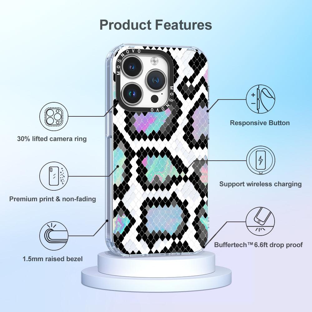 Aurora Snake Print Phone Case - iPhone 14 Pro Case - MOSNOVO