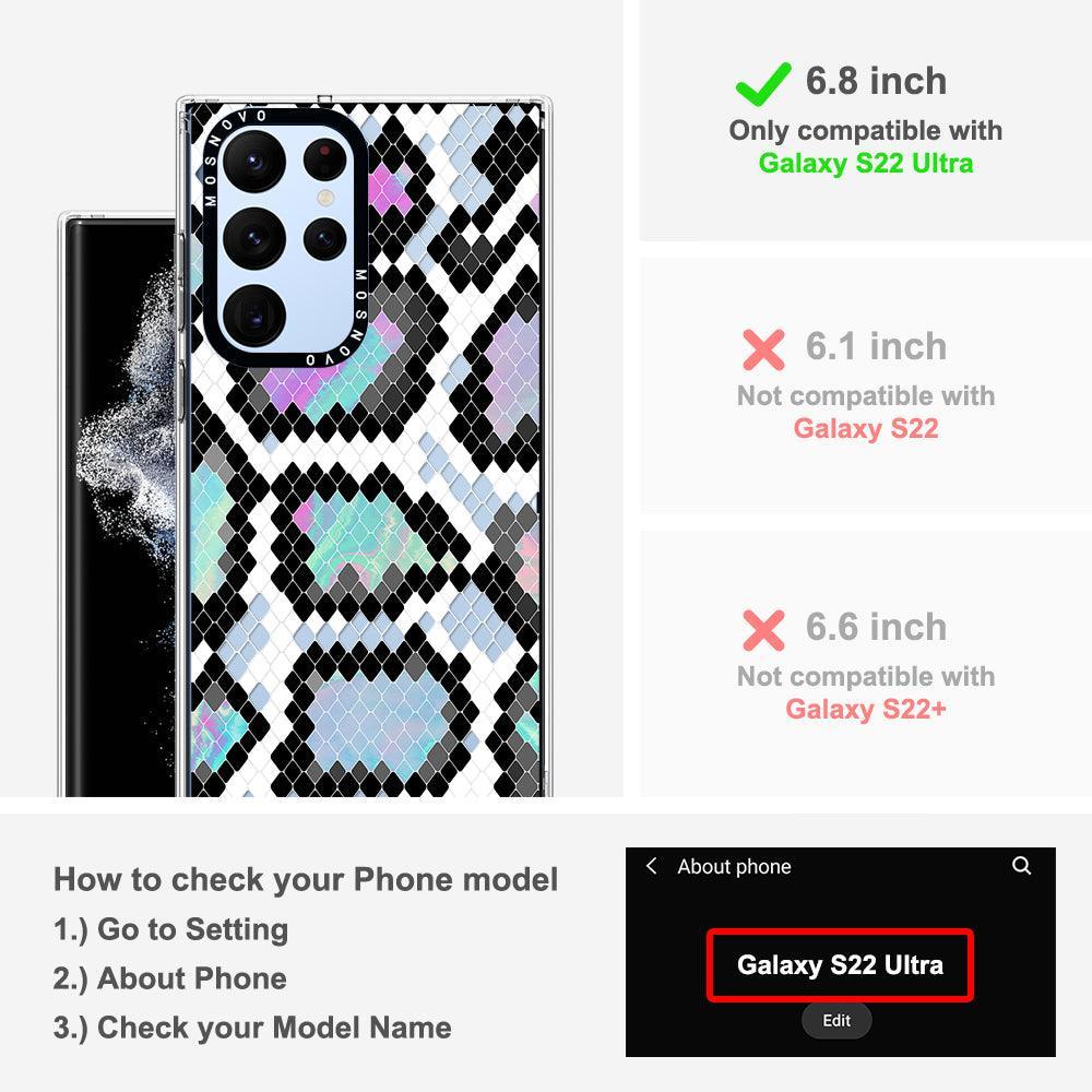 Aurora Snake Print Phone Case - Samsung Galaxy S22 Ultra Case - MOSNOVO