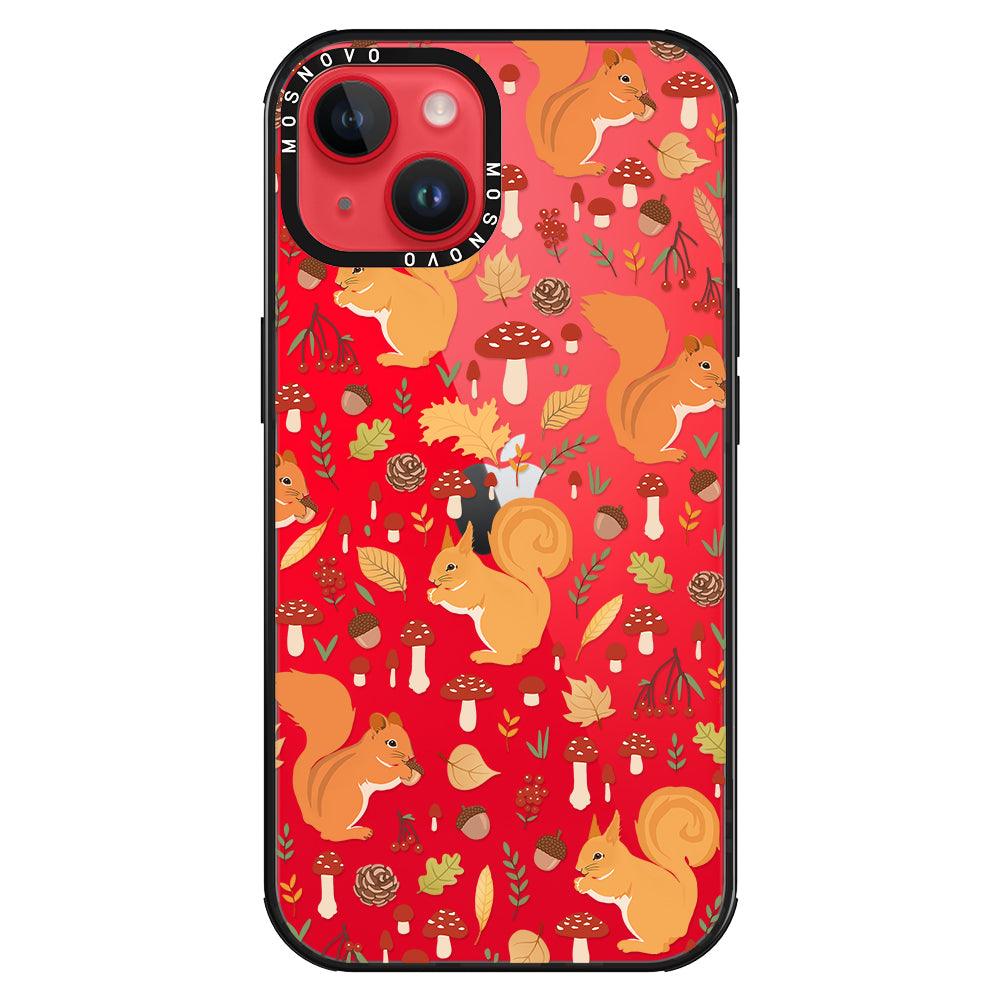 Autumn Squirrel Phone Case - iPhone 14 Plus Case - MOSNOVO