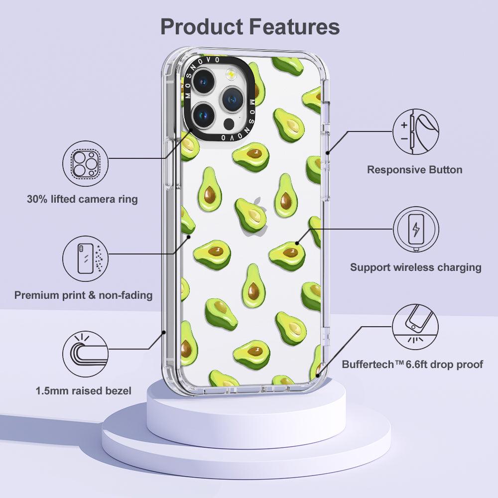 Fleshy Avocado Phone Case - iPhone 12 Pro Max Case - MOSNOVO