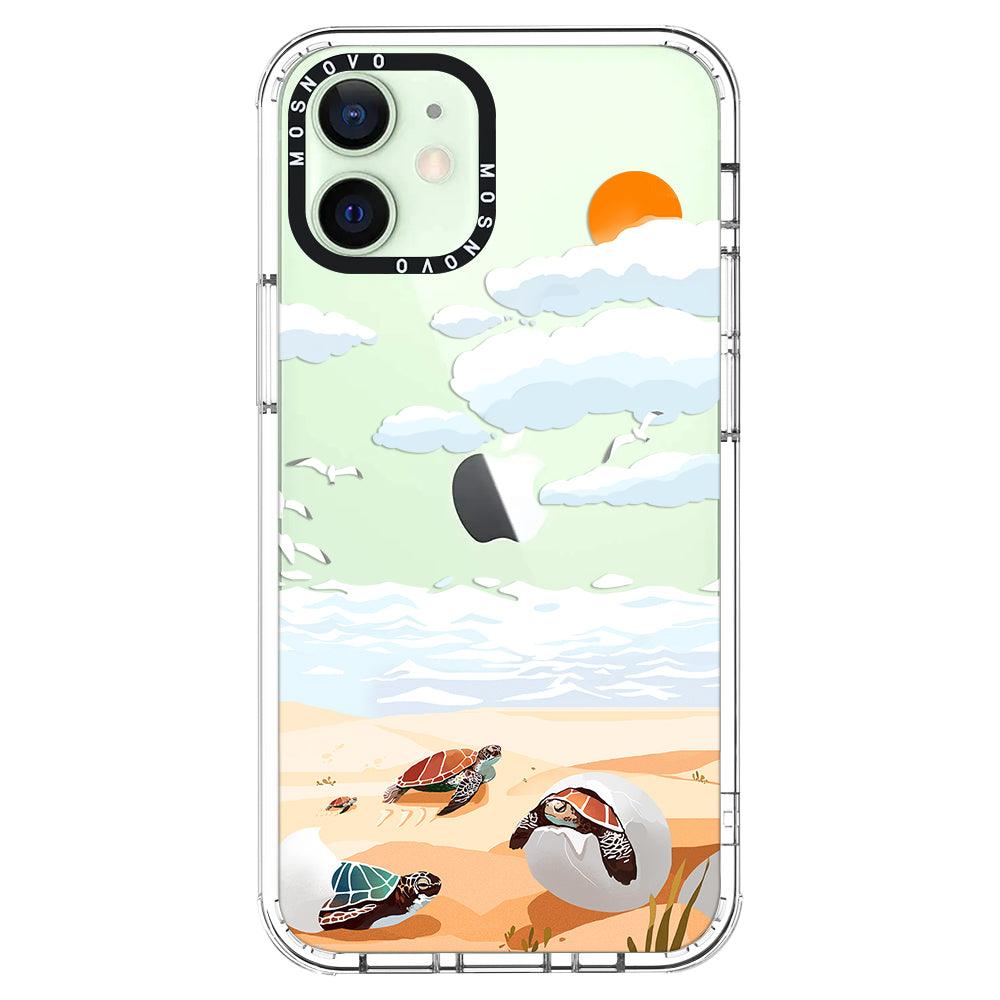 Baby Sea Turtle Phone Case - iPhone 12 Mini Case - MOSNOVO