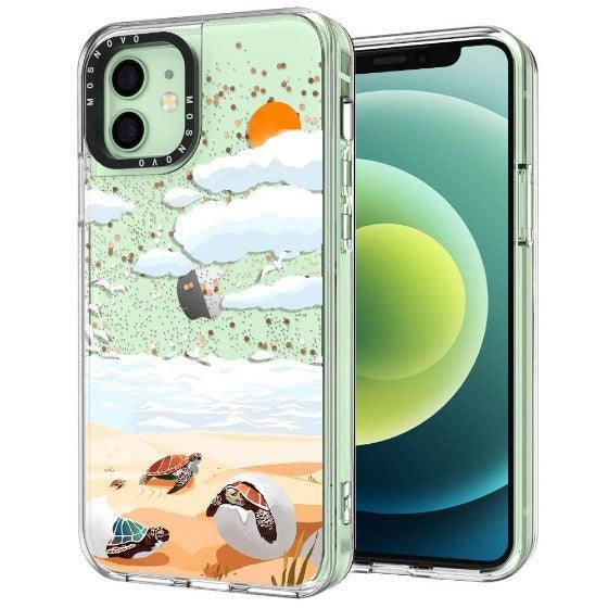 Baby Tortoise Glitter Phone Case - iPhone 12 Case - MOSNOVO