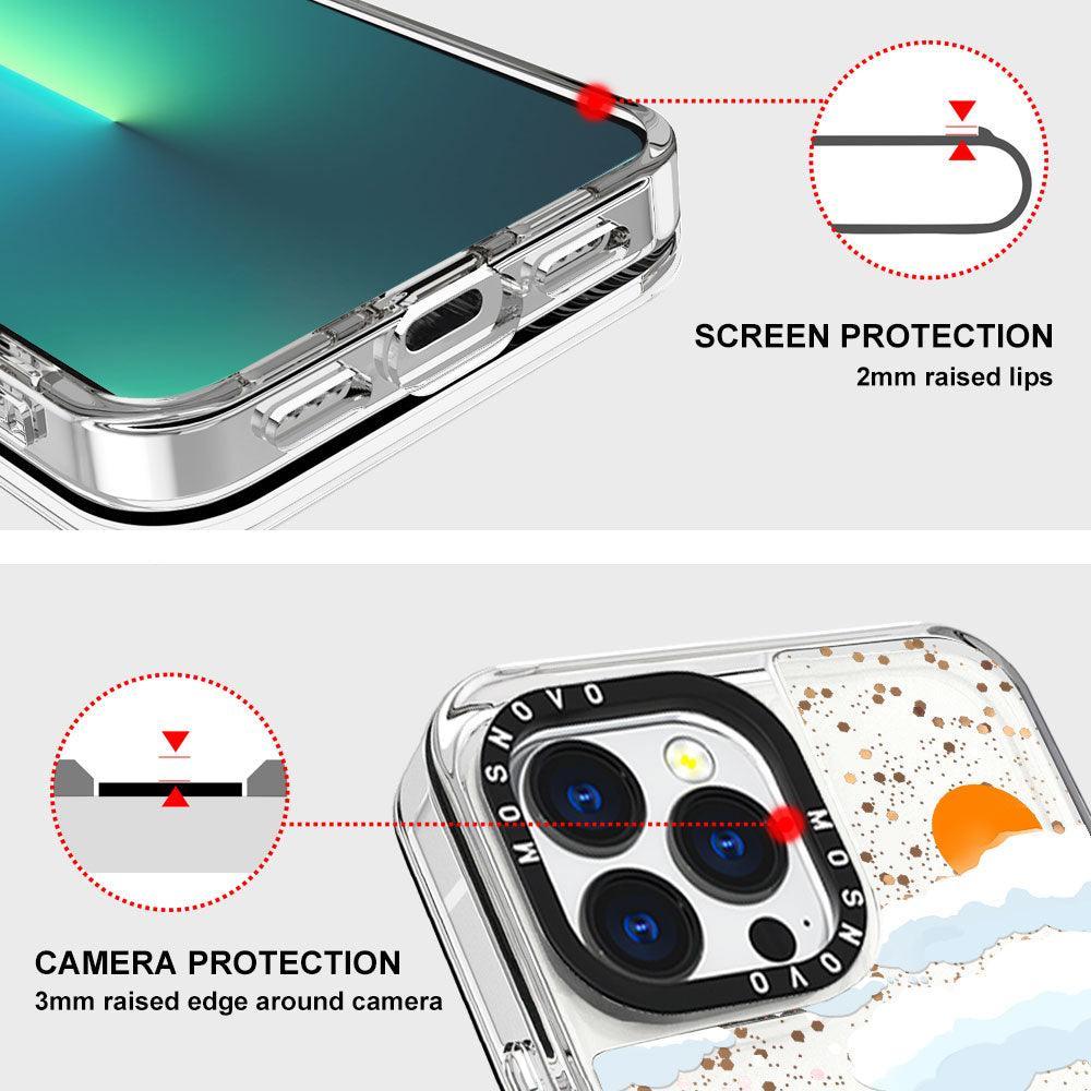 Baby Tortoise Glitter Phone Case - iPhone 13 Pro Case - MOSNOVO