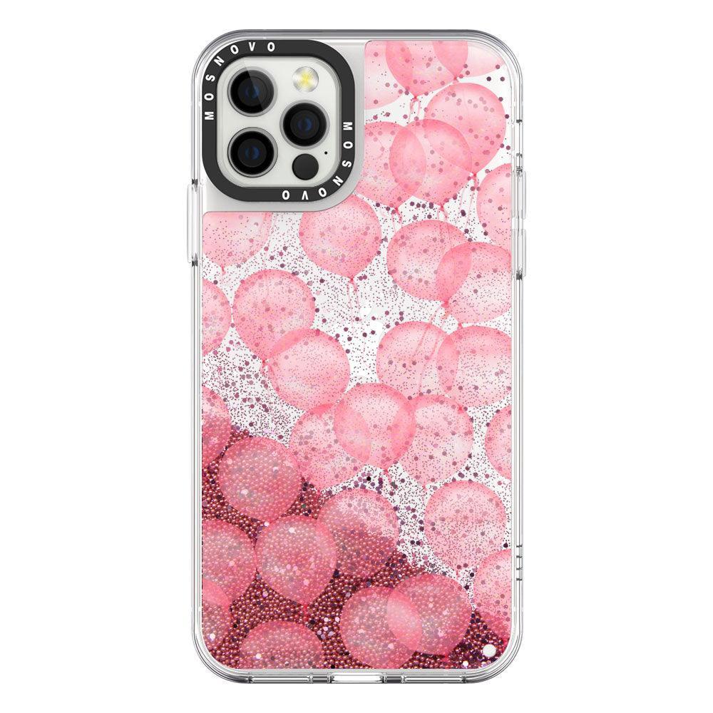 Ballons Glitter Phone Case - iPhone 12 Pro Case - MOSNOVO