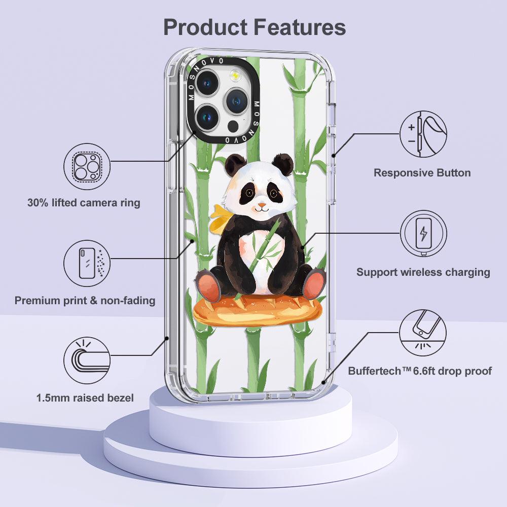 Bamboo Panda Phone Case - iPhone 12 Pro Max Case - MOSNOVO