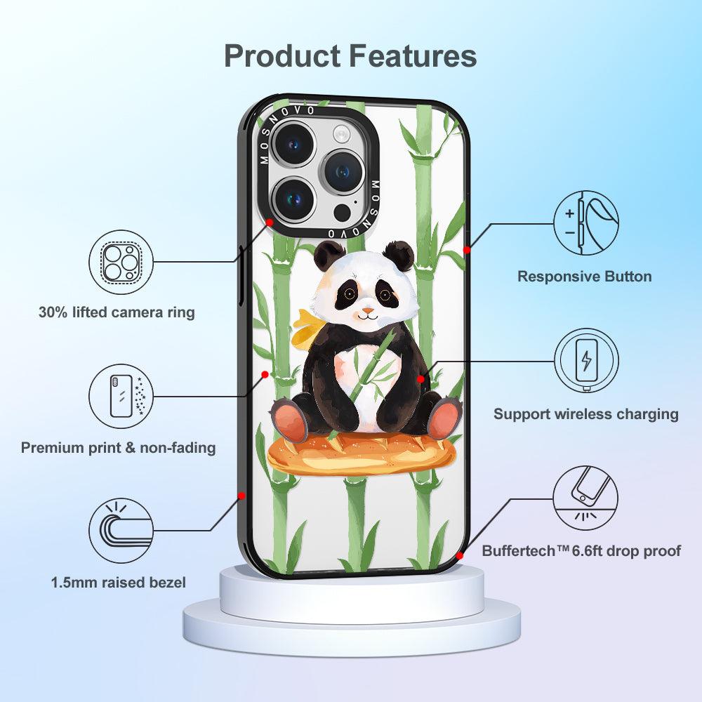 Bamboo Panda Phone Case - iPhone 14 Pro Max Case - MOSNOVO