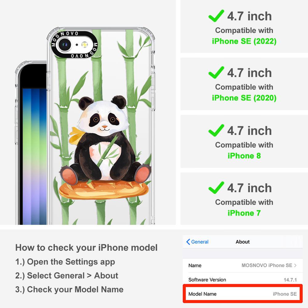 Bamboo Panda Phone Case - iPhone SE 2022 Case - MOSNOVO